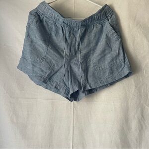 Gap women’s shorts light weight length 13inches light blue strings elastic waist